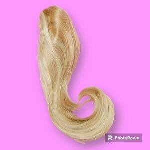 Honey Blonde Highlighted Ponytail Hairclip Extension 15"